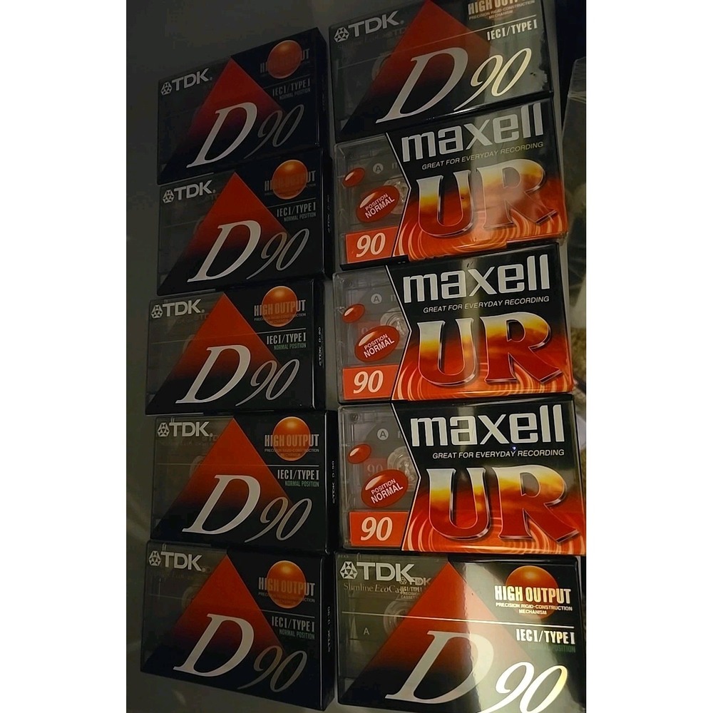 TDK D90 Standard Audio Cassette (High Output) IECI/Type I Lot Of 10